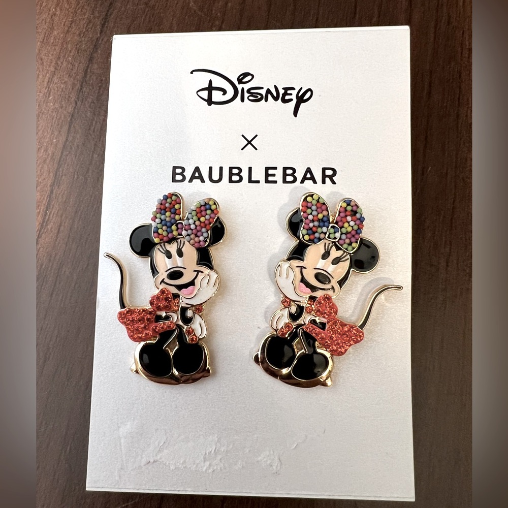 NEW…Baublebar X Disney Minnie Mouse Earrings Bow